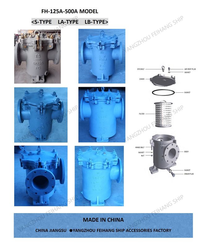 FILTROS DE AGUA PARA CAN MARINAS JIS F7121-FILTROS DE AGUA PARA CAN CUERPO CARTUCHO DE FILTRO DE HIERRO FUNDIDO ACERO INOXIDABLE