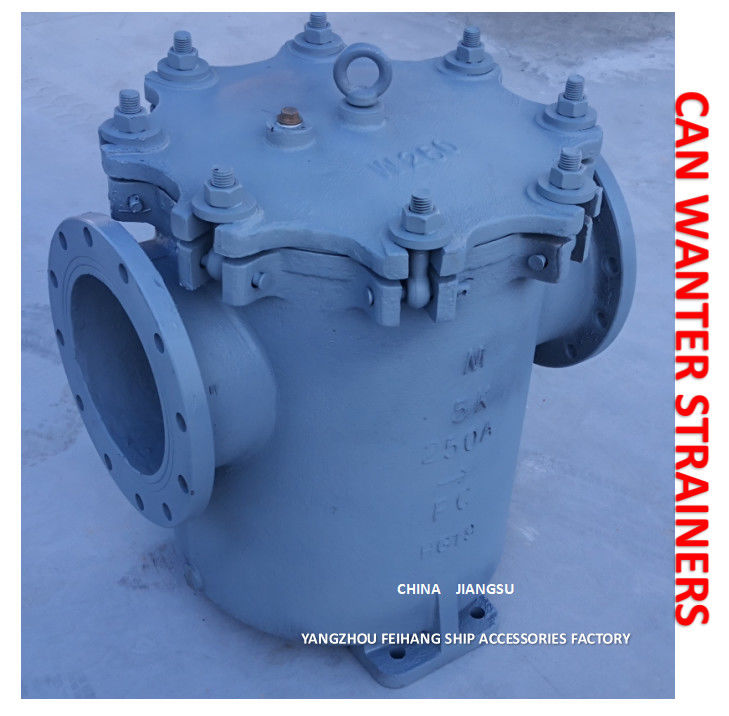 Acero inoxidable del filtro del cuerpo FC200 de los filtros de agua de lata marina del tamiz del agua de la lata de JIS 5k-250a