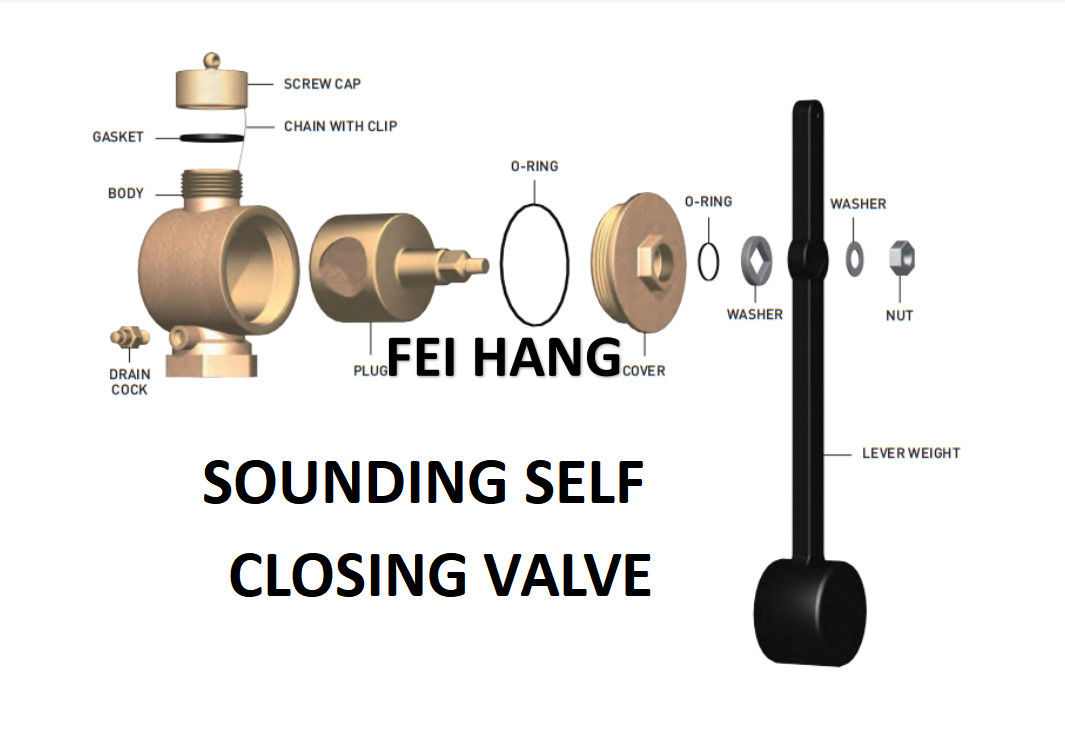 Material de cierre automático de la válvula de FH-65A CB/T3778-1999 Marine Anchor Chain Cabin Sounding: Tipo pesado de bronce del martillo