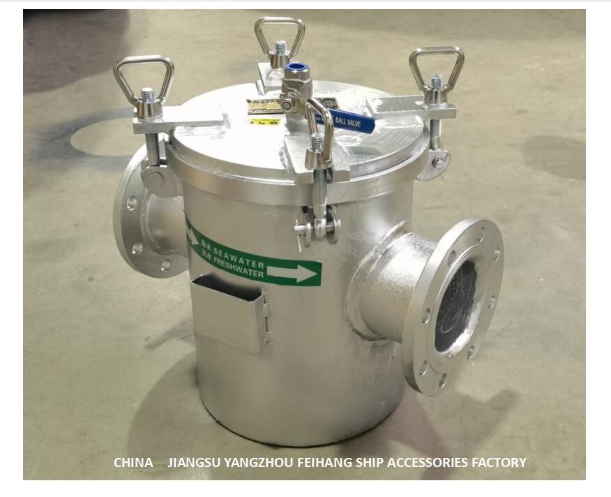 Cartucho de filtro galvanizado en baño caliente de acero grueso de carbono del cuerpo del filtro AS100 CB/T497-2012 de la agua de mar del filtro de agua Stainles