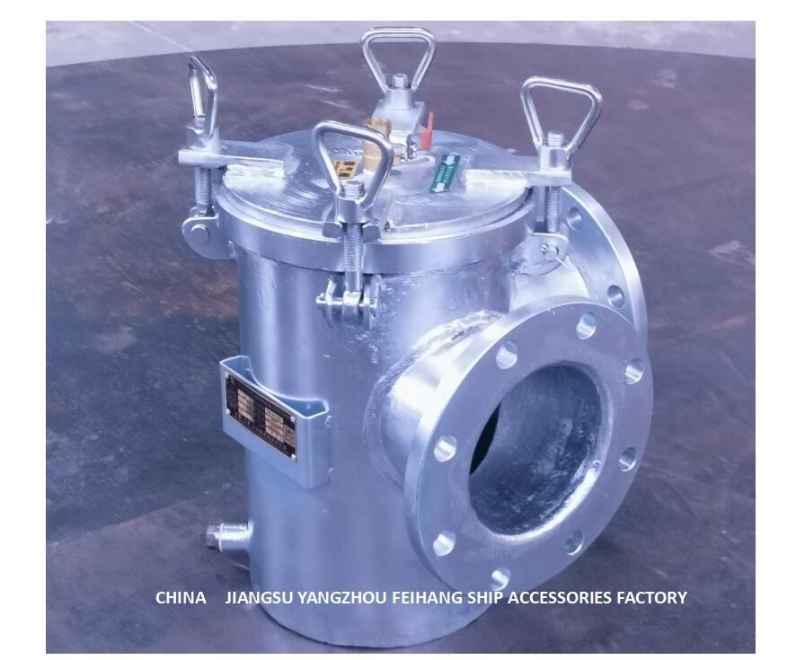 Filtro de agua grueso de la succión de ángulo recto para Marine Seawater Cooling System BRS100 CB/T497-2012