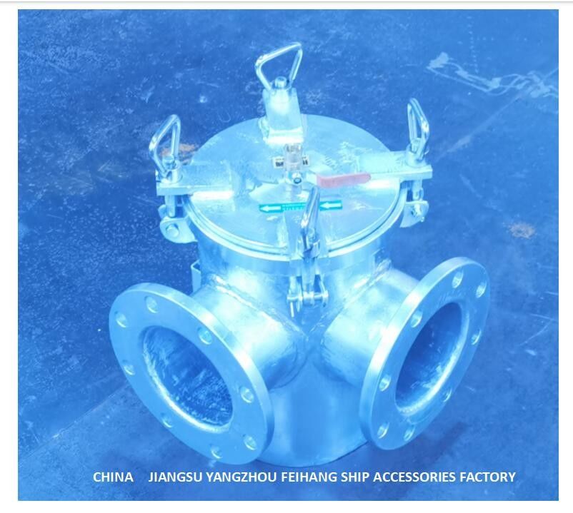 Filtro de agua grueso de la succión de ángulo recto para Marine Seawater Cooling System BRS100 CB/T497-2012