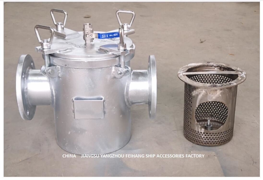 Filtro de agua grueso continuo de AS100 CB/T497-2012, filtro del agua de mar para la entrada de bomba a granel del agua de mar