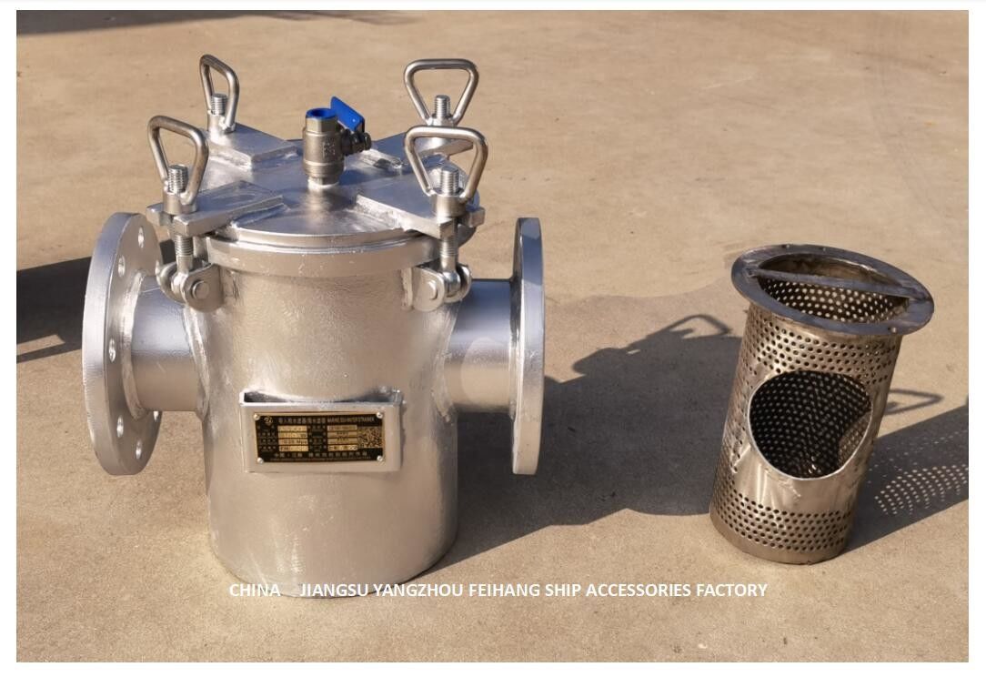 Cartucho de filtro galvanizado en baño caliente de acero grueso de carbono del cuerpo del filtro AS100 CB/T497-2012 de la agua de mar del filtro de agua Stainles
