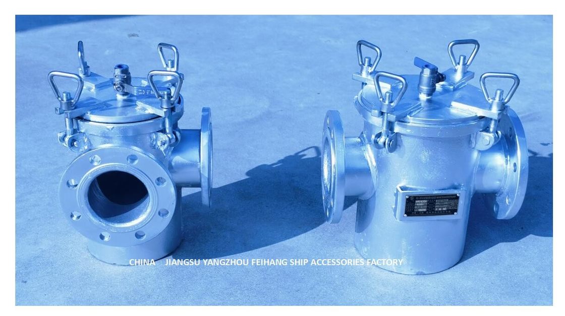 Cartucho de filtro galvanizado en baño caliente de acero grueso de carbono del cuerpo del filtro AS100 CB/T497-2012 de la agua de mar del filtro de agua Stainles