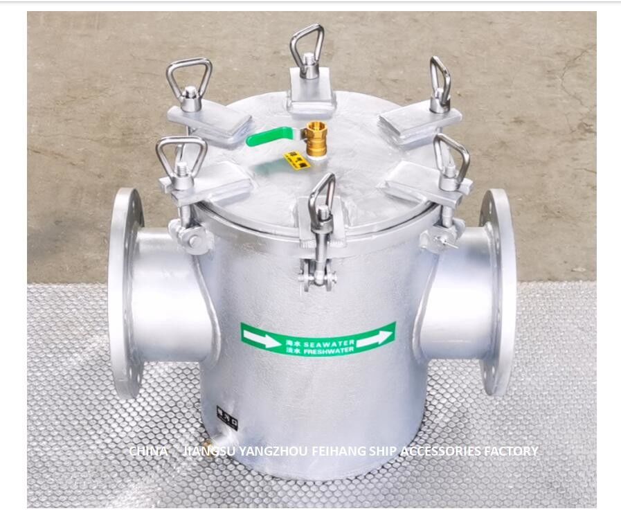 Tipo recto filtro del throu del agua de mar para en baño caliente de acero auxiliar de carbono del modelo AS150 CB/T497-2012 de la bomba del agua de mar galvanizado