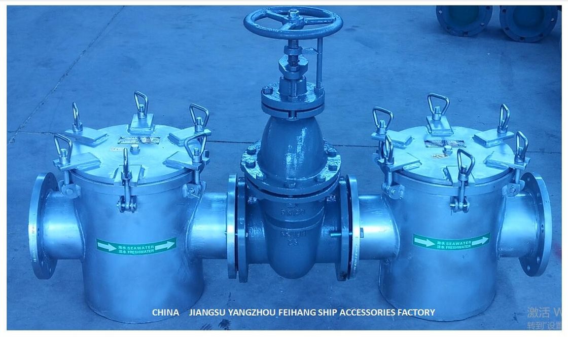 Tipo recto filtro del throu del agua de mar para en baño caliente de acero auxiliar de carbono del modelo AS150 CB/T497-2012 de la bomba del agua de mar galvanizado