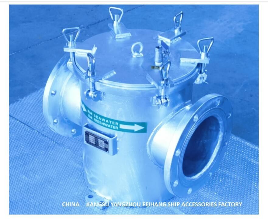 Filtro galvanizado de acero directo recto del agua de mar de carbono para el modelo auxiliar AS200 CB/T497 de la entrada de bomba del agua de mar