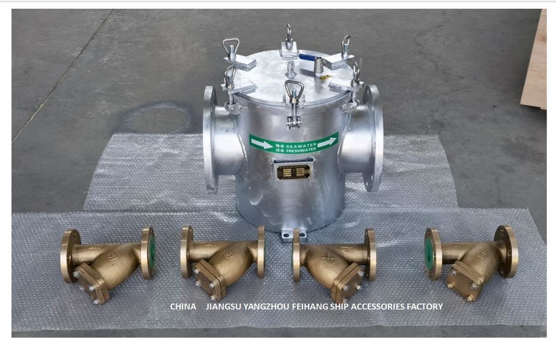 Materiales componentes principales del filtro principal del agua de mar de la succión directa de Feihang A250 CB/T497-2012