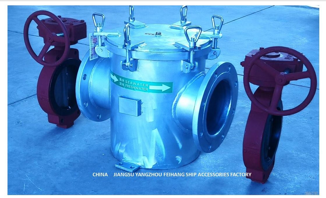 Acero inoxidable galvanizado en baño caliente de acero del cartucho de filtro de carbono del cuerpo de Marine Main Sea Water Filter A250 CB/T497