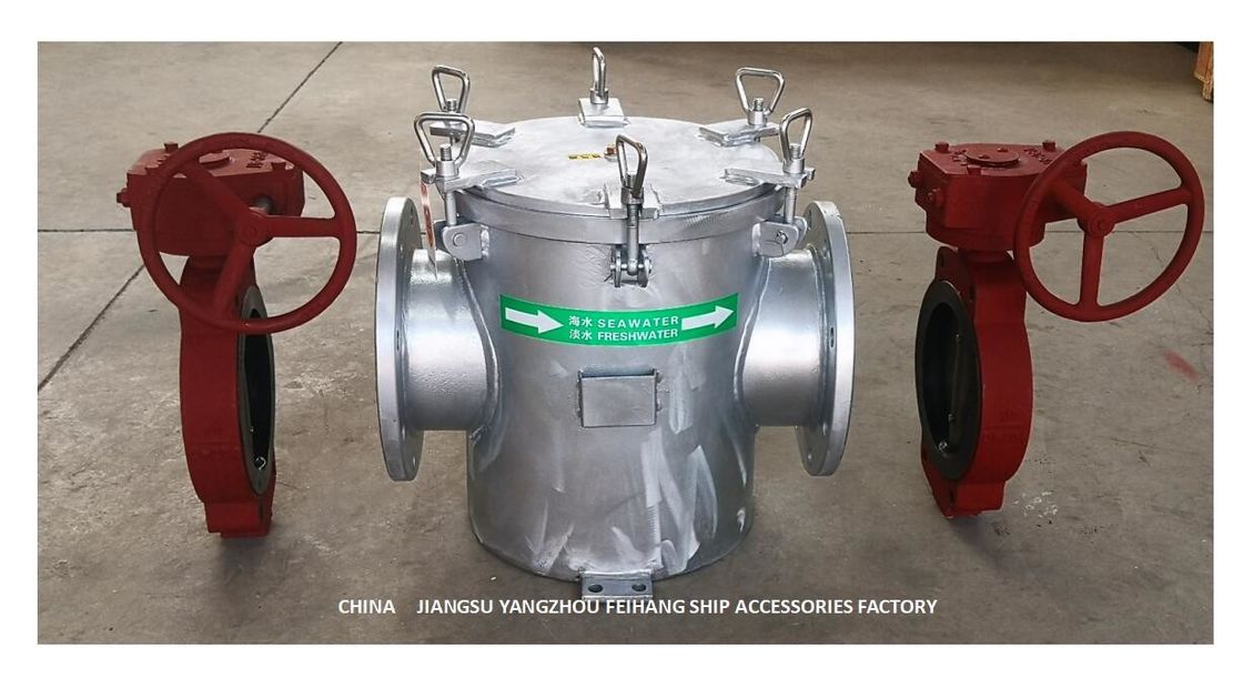 Acero inoxidable galvanizado en baño caliente de acero del cartucho de filtro de carbono del cuerpo de Marine Main Sea Water Filter A250 CB/T497