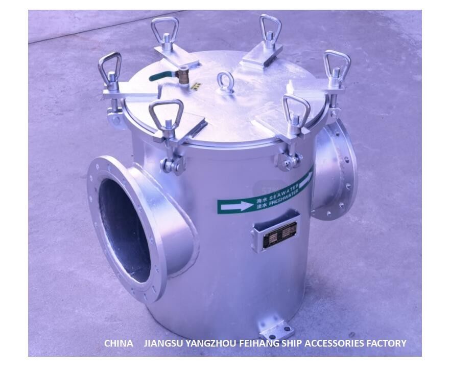 Filtro galvanizado del agua de mar del acero de carbono de AS250 CBM1061-81 para la entrada de bomba principal del agua de mar