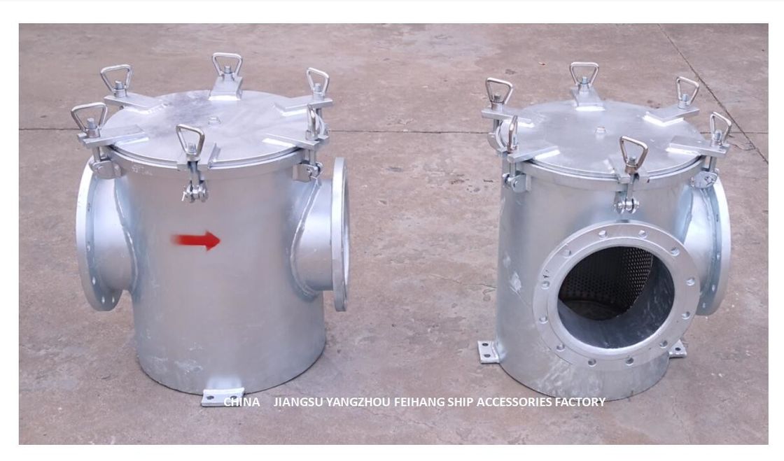 Cuerpo galvanizado de acero principal de la inmersión caliente de carbono del filtro AS250 CB/T497-94 del agua de mar del filtro principal del agua de mar