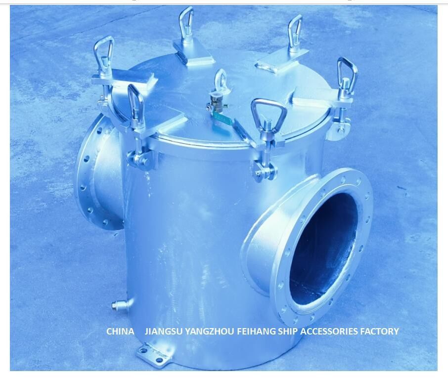 Cuerpo galvanizado de acero principal de la inmersión caliente de carbono del filtro AS250 CB/T497-94 del agua de mar del filtro principal del agua de mar
