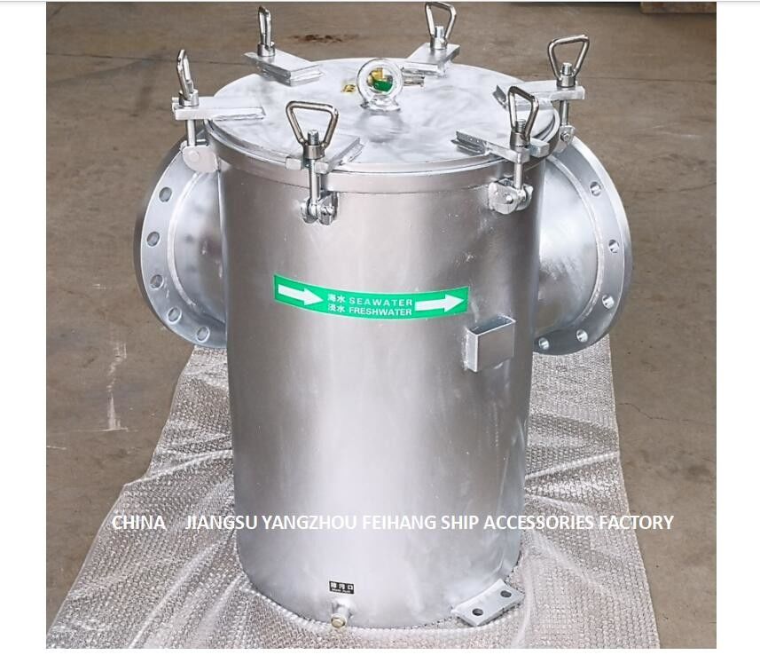 Filtro del agua de mar para el acero inoxidable galvanizado de acero submarino bajo BL350 Cb/T497-2012 del cilindro del filtro de carbono de GateBody