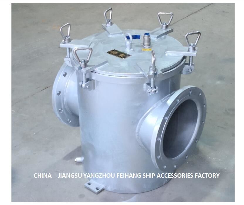 Acero inoxidable galvanizado de acero submarino de alto nivel AS350 Cb/T497-2012 del cilindro del filtro de carbono del cuerpo del filtro del agua de mar de la puerta
