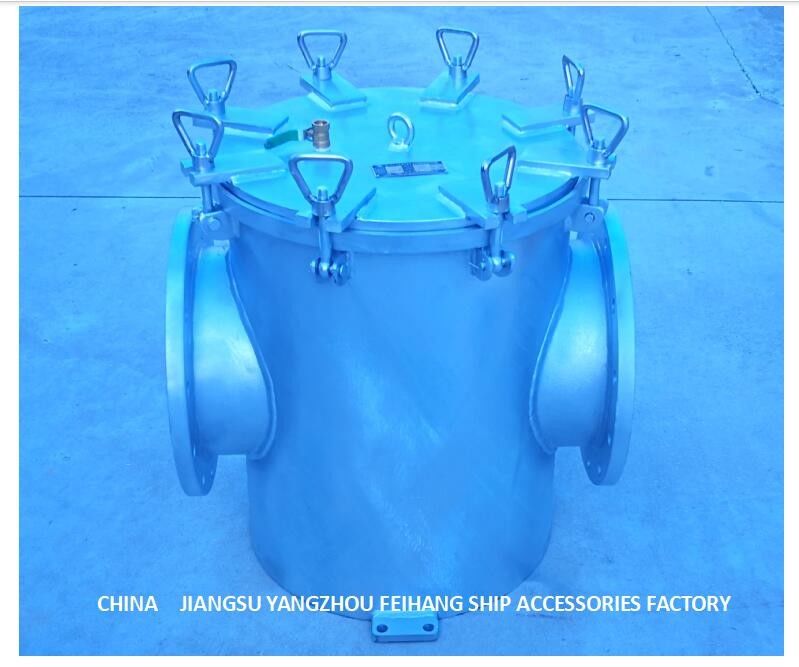 Acero inoxidable galvanizado de acero submarino de alto nivel AS350 Cb/T497-2012 del cilindro del filtro de carbono del cuerpo del filtro del agua de mar de la puerta