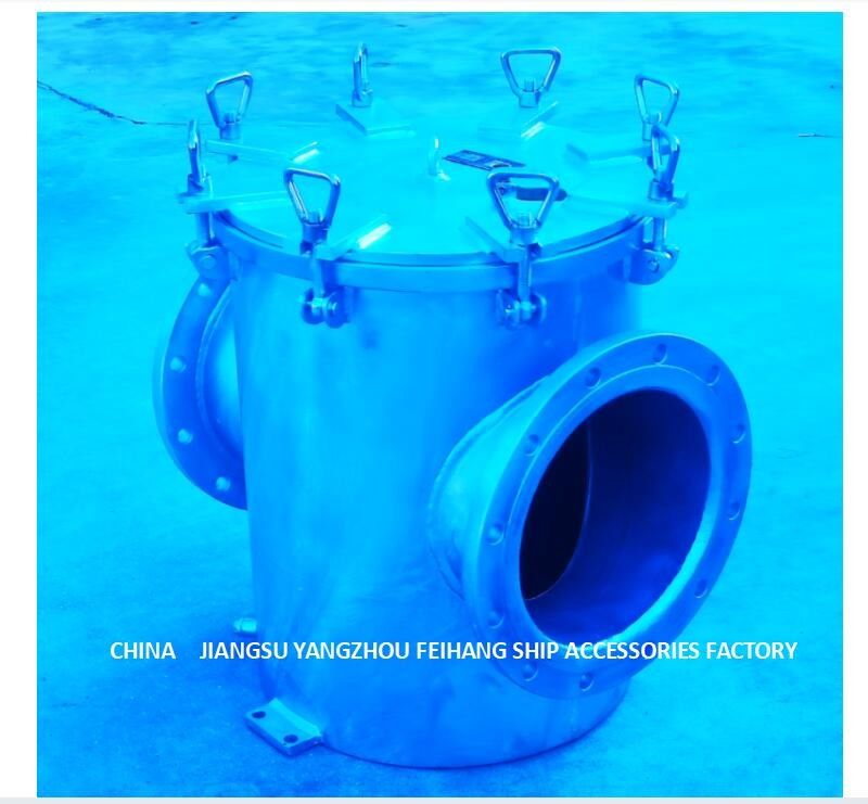 Filtro galvanizado de acero continuo del agua de mar de carbono para la entrada de bomba auxiliar del agua de mar de la máquina AS300 CB/T497-2012