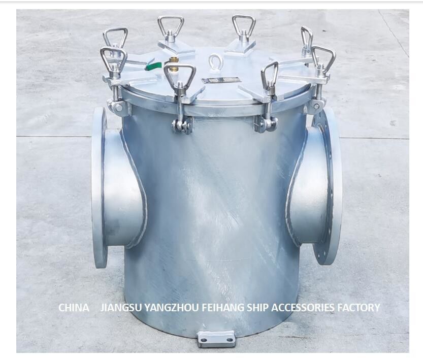 Filtro galvanizado de acero continuo del agua de mar de carbono para la entrada de bomba auxiliar del agua de mar de la máquina AS300 CB/T497-2012