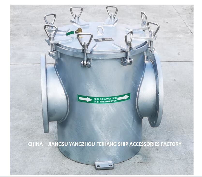 Filtro galvanizado de acero continuo del agua de mar de carbono para la entrada de bomba auxiliar del agua de mar de la máquina AS300 CB/T497-2012
