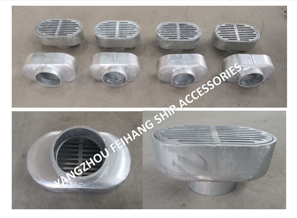 TBS80 CB/T3885-2004 Puerto de fugas de cubierta Puerto de fugas de cubierta oval Acero carbono Galvanizado por inmersión en caliente