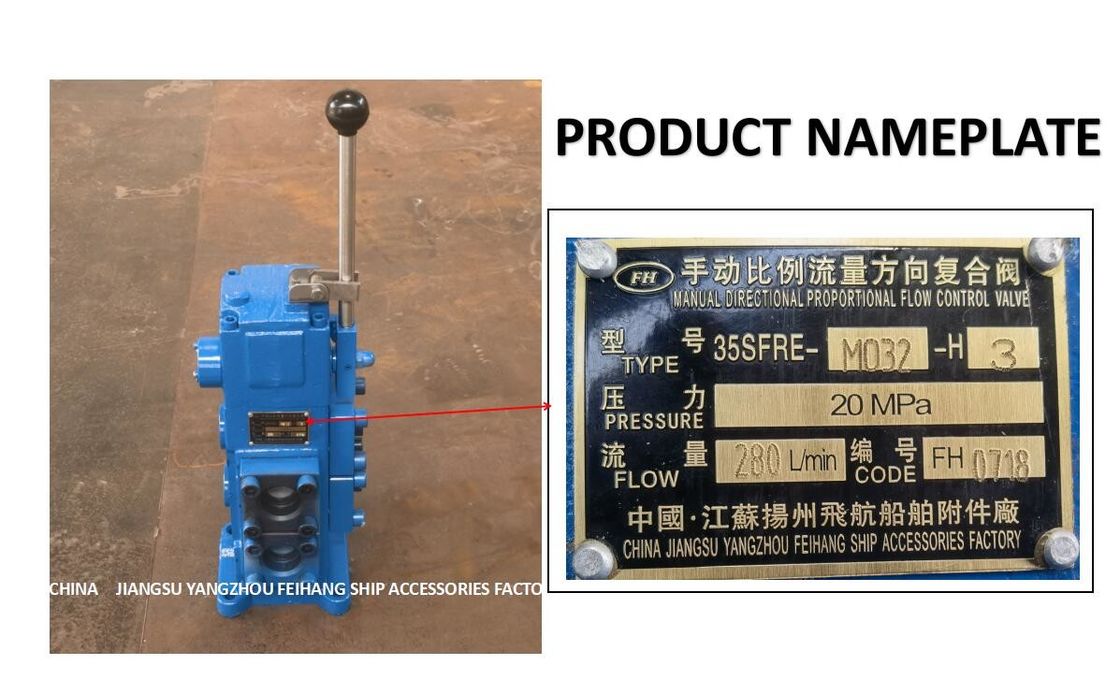 La válvula de control del chigre y del torno de la válvula de control para las naves 35sfre-Mo32-H3 para la hidráulica controla el ³ /H de Flow-280m
