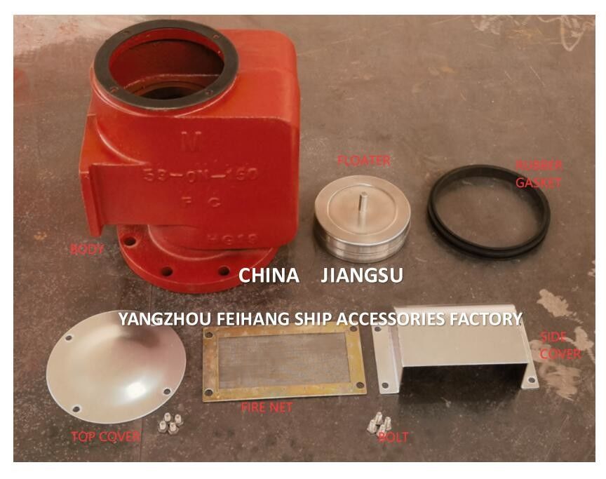 Tipo de disco flotante de hierro fundido cabeza de ventilación de aire para marina 53ON CB/T3594