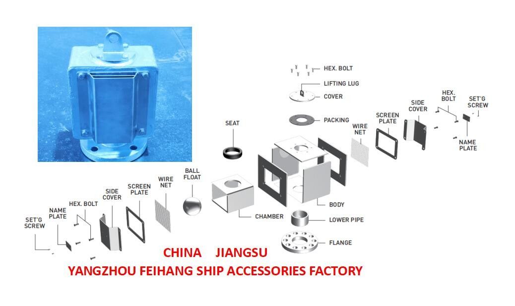 China Ventilador de cabeza de ventilación - Feihang Marine Box Tipo de bola de cabeza de ventilación flotante