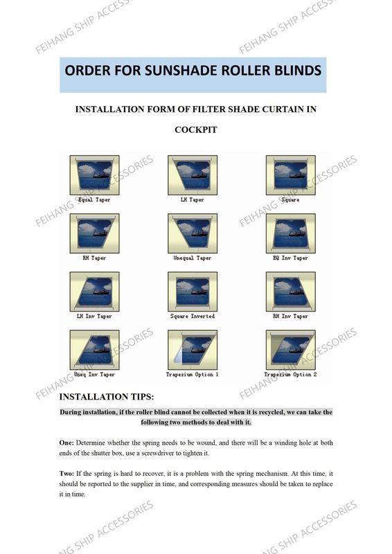 Cómo ordenar para la Marina IMPA150721 sombreados solares tipo de rodillo de resorte