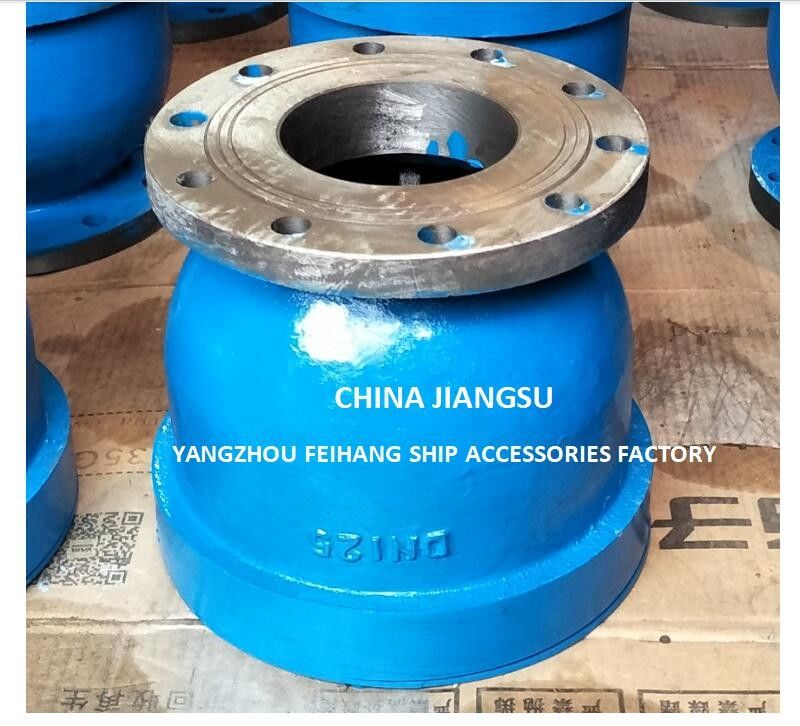 Tipo de cuello de ganso Cabeza de ventilación de aire, tamaño DN125, conexión de flanges de acero inoxidable de carrocería de bolas flotantes de hierro fundido
