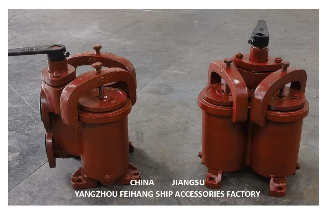 JIS 5K-25-100A DUPLEX OIL STRAINER ((U-TYPE) DATOS TÉCNICOS-feihang marino