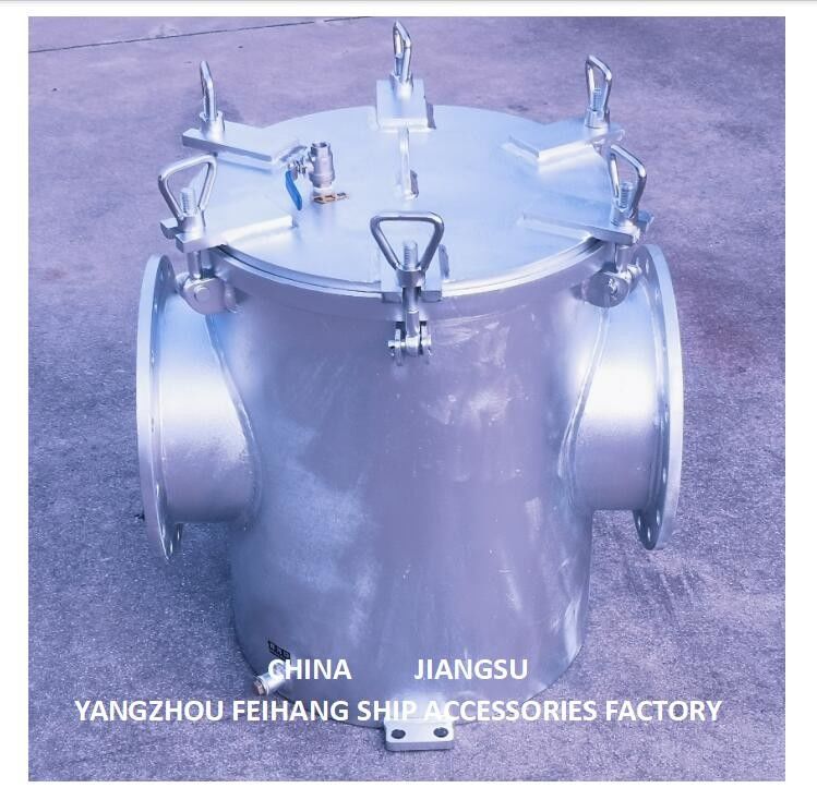 Filtro de agua de mar principal como 250 Cb/T497 Cuerpo galvanizado de acero al carbono, cartucho de filtro de acero inoxidable, malla de 5 mm