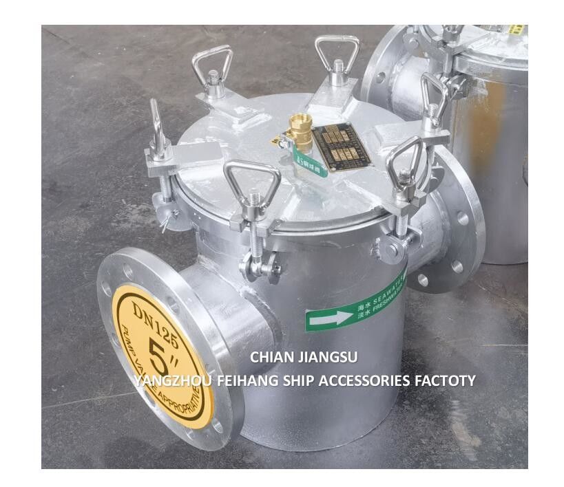 China Super-Marine filtros de agua de mar Molde AS125 CB/T497 Casas Galvanizado en caliente, filtro de acero inoxidable