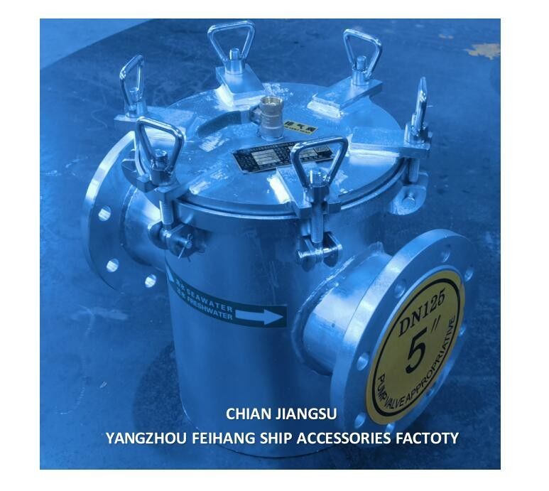 China Super-Marine filtros de agua de mar Molde AS125 CB/T497 Casas Galvanizado en caliente, filtro de acero inoxidable