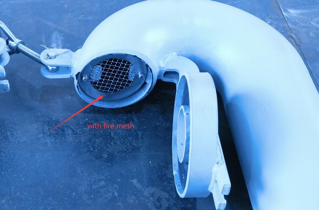 Diámetro de ventilación del cuello del ganso 100 mm, tipo redondo, con válvula de colgajo (el cuello del ganso deberá estar cerrado)