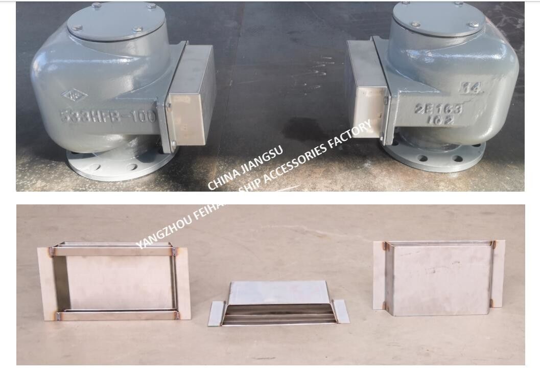 Cubierta lateral para la cabeza de la tubería de aire no. 533HFB-200A y cubierta del capó para la cabeza de ventilación no. 533HFB-350A Material: acero inoxidable