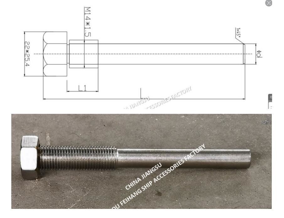 533HFB-06-Bolt de guía para la cabeza del tubo de aire No.533HFB-200A & Guía para la cabeza de ventilación de aire No.533HFB-350A Material: acero inoxidable