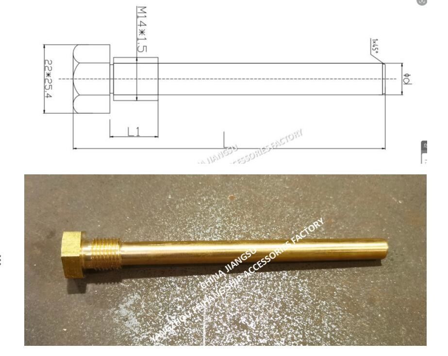 533HFB-06-Bolt de guía para la cabeza del tubo de aire No.533HFB-200A & Guía para la cabeza de ventilación de aire No.533HFB-350A Material: acero inoxidable