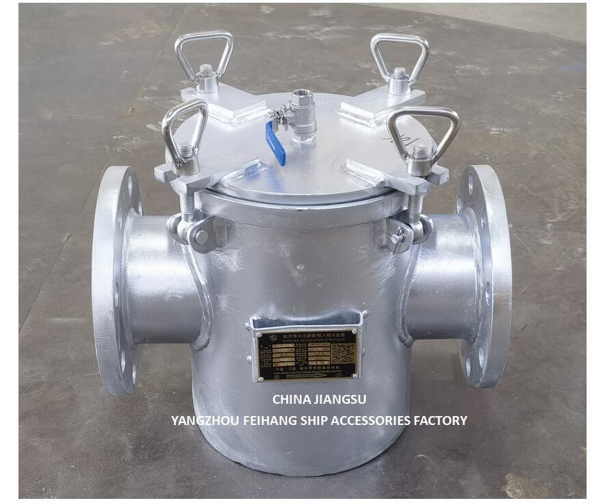 MODELO AS125 CB/T497 FILTRADOR ASISTENTE DE AGUA MARINA Cuerpo galvanizado, con cartucho de filtro de acero inoxidable