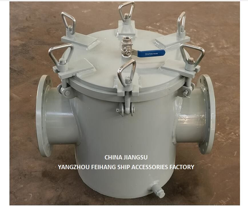 Cestas de filtración de agua de mar para la entrada de la bomba auxiliar de agua de mar Modelo AS125 CBM1061 Cuerpo galvanizado, pantalla de acero inoxidable