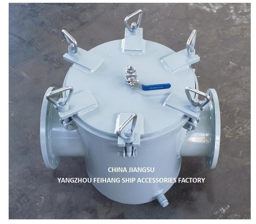 Cestas de filtración de agua de mar para la entrada de la bomba auxiliar de agua de mar Modelo AS125 CBM1061 Cuerpo galvanizado, pantalla de acero inoxidable