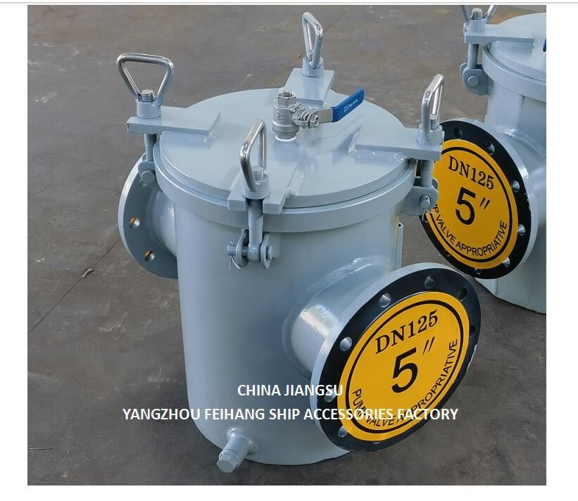 Cestas de filtración de agua de mar para la entrada de la bomba auxiliar de agua de mar Modelo AS125 CBM1061 Cuerpo galvanizado, pantalla de acero inoxidable