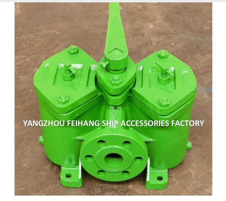 Filtros de aceite dúplex Modelo:AS32-0.40/0.22 Cb/T425-94 Para la bomba de aceite lubricante, tipo recto, cuerpo de hierro fundido, con elemento filtro,