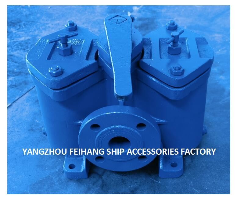 Filtros de aceite dúplex Modelo:AS32-0.40/0.22 Cb/T425-94 Para la bomba de aceite lubricante, tipo recto, cuerpo de hierro fundido, con elemento filtro,