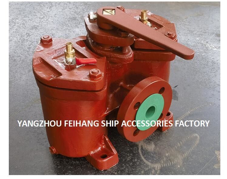 Filtros de aceite dúplex Modelo:AS32-0.40/0.22 Cb/T425-94 Para la bomba de aceite lubricante, tipo recto, cuerpo de hierro fundido, con elemento filtro,