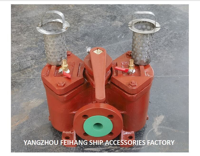 Filtros de aceite dúplex Modelo:AS32-0.40/0.22 Cb/T425-94 Para la bomba de aceite lubricante, tipo recto, cuerpo de hierro fundido, con elemento filtro,