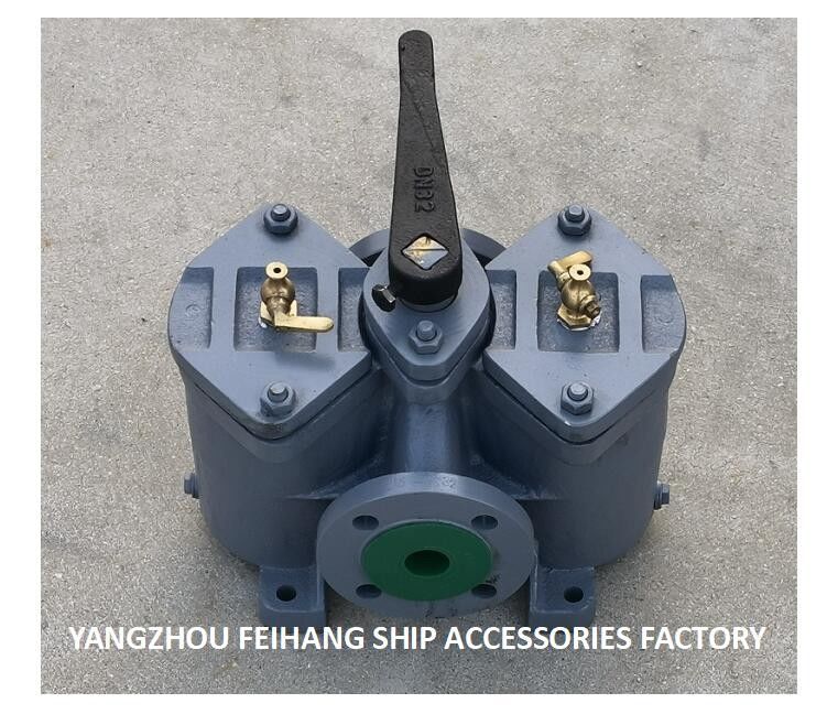 Filtros de aceite dúplex Modelo:AS32-0.40/0.22 Cb/T425-94 Para la bomba de aceite lubricante, tipo recto, cuerpo de hierro fundido, con elemento filtro,