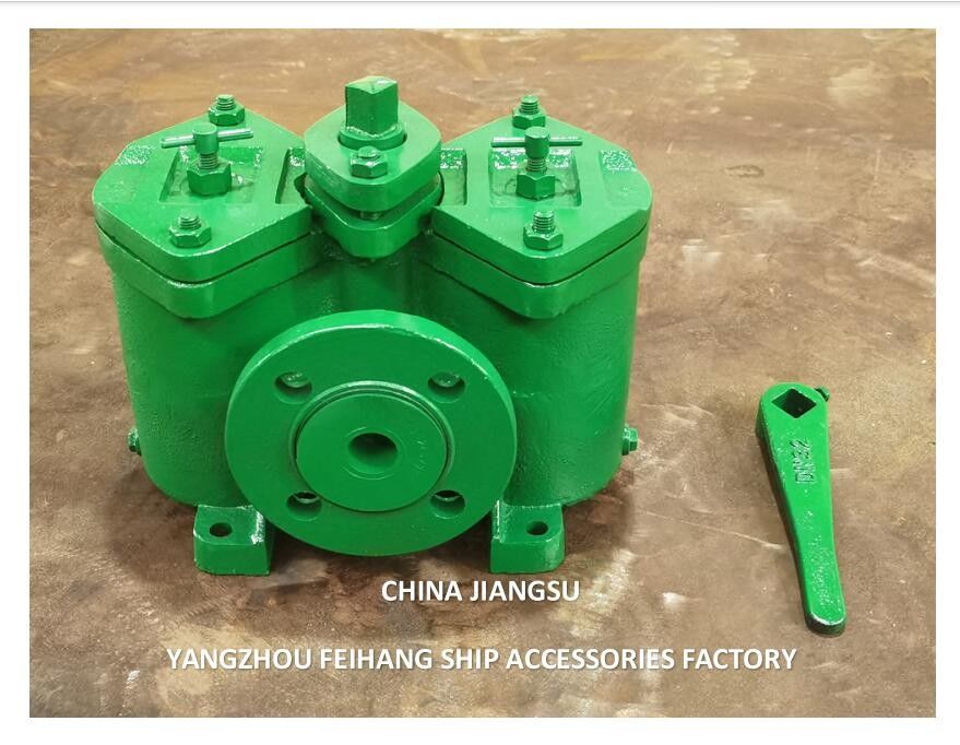 Filtro de aceite doble que incluye elementos de filtro FH16032 CB/T425 FLANGE a FLANGE -195mm FLANGE OD140, FLANGE PCD-100m