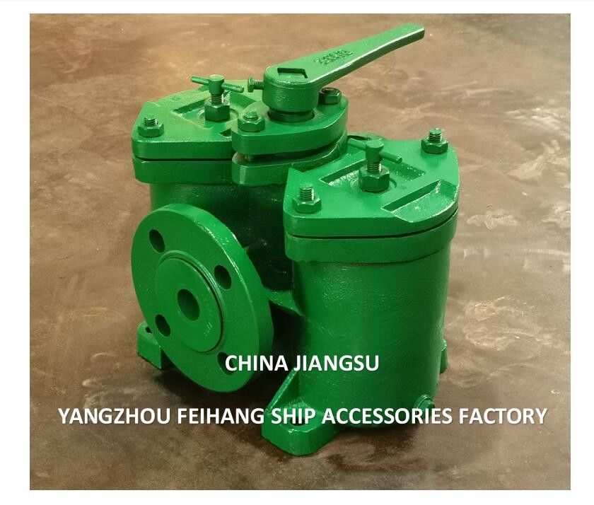 Filtro de aceite doble que incluye elementos de filtro FH16032 CB/T425 FLANGE a FLANGE -195mm FLANGE OD140, FLANGE PCD-100m