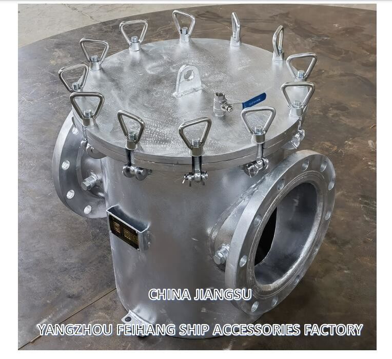 AS250 CB/T497-2012 Filtros de agua gruesa marina y filtro de agua de mar Mairine Cuerpo de acero al carbono, filtro de acero inoxidable